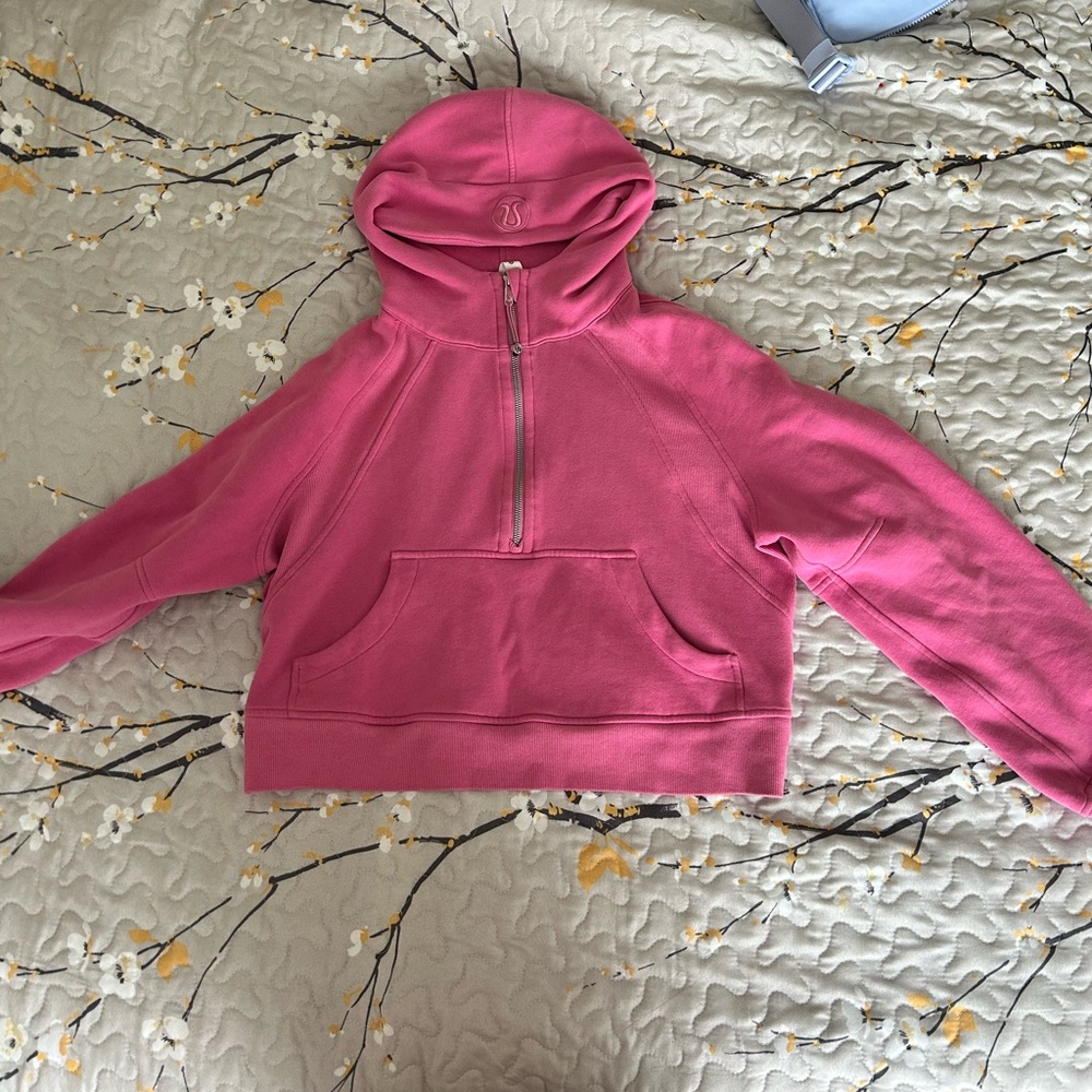Lululemon pink blossom 1/2 zip scuba🩷 RARE!